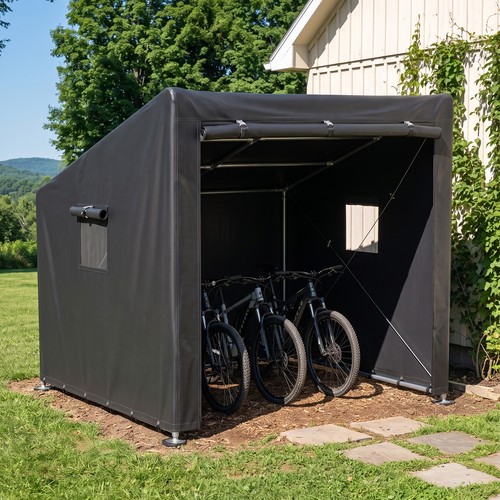 Garden shed bike storage - garden,